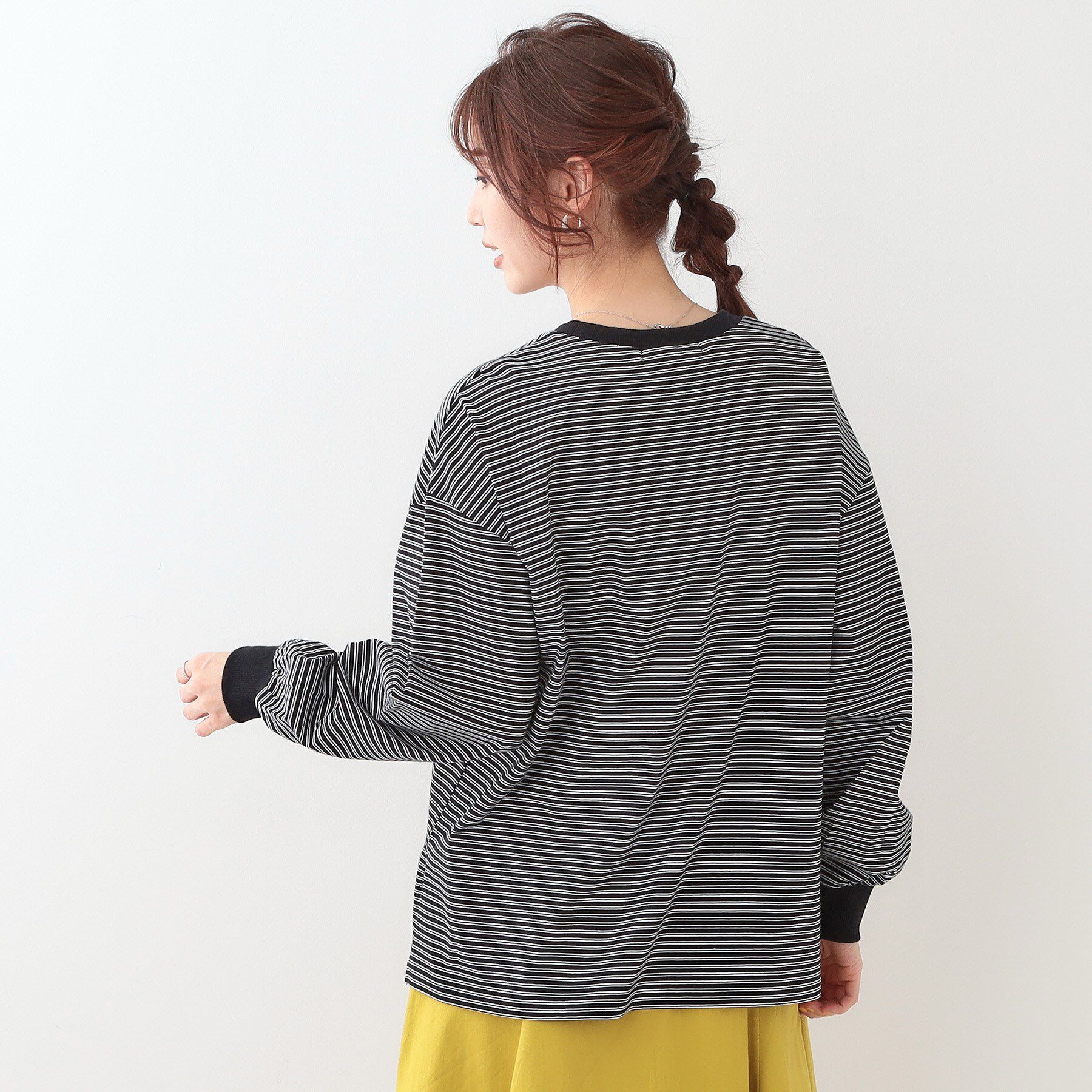 SHOO･LA･RUE「【洗える】ボーダーリブカットソー」|Tシャツ・カットソー|