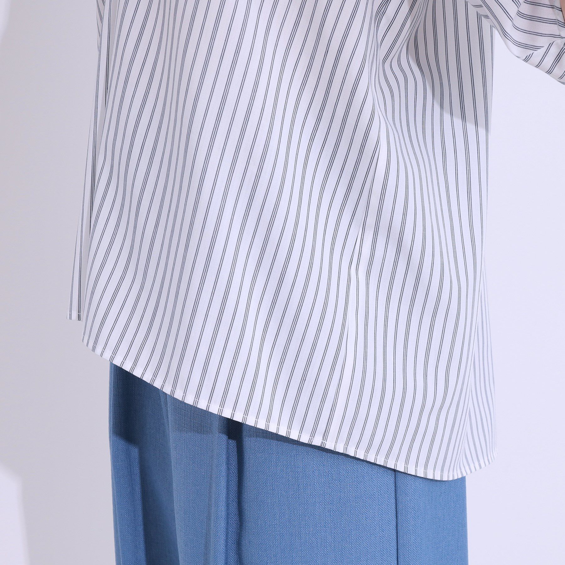 SHOO･LA･RUE「【洗える/S-LL】洗濯後しわになりにくい 5分袖スキッパーブラウス」|シャツ・ブラウス|