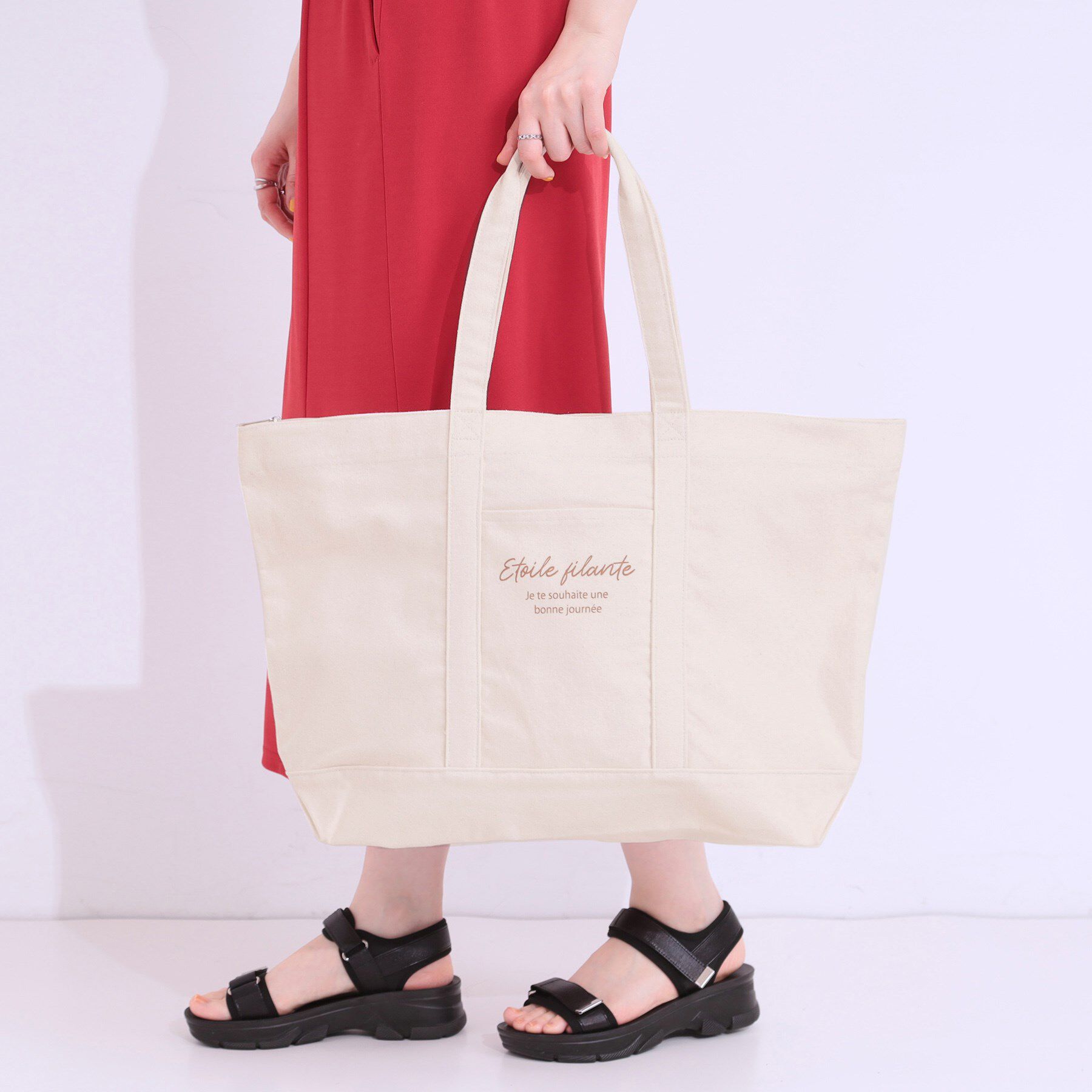 SHOO･LA･RUE「ビッグハンププリントトートバッグ」|トートバッグ|