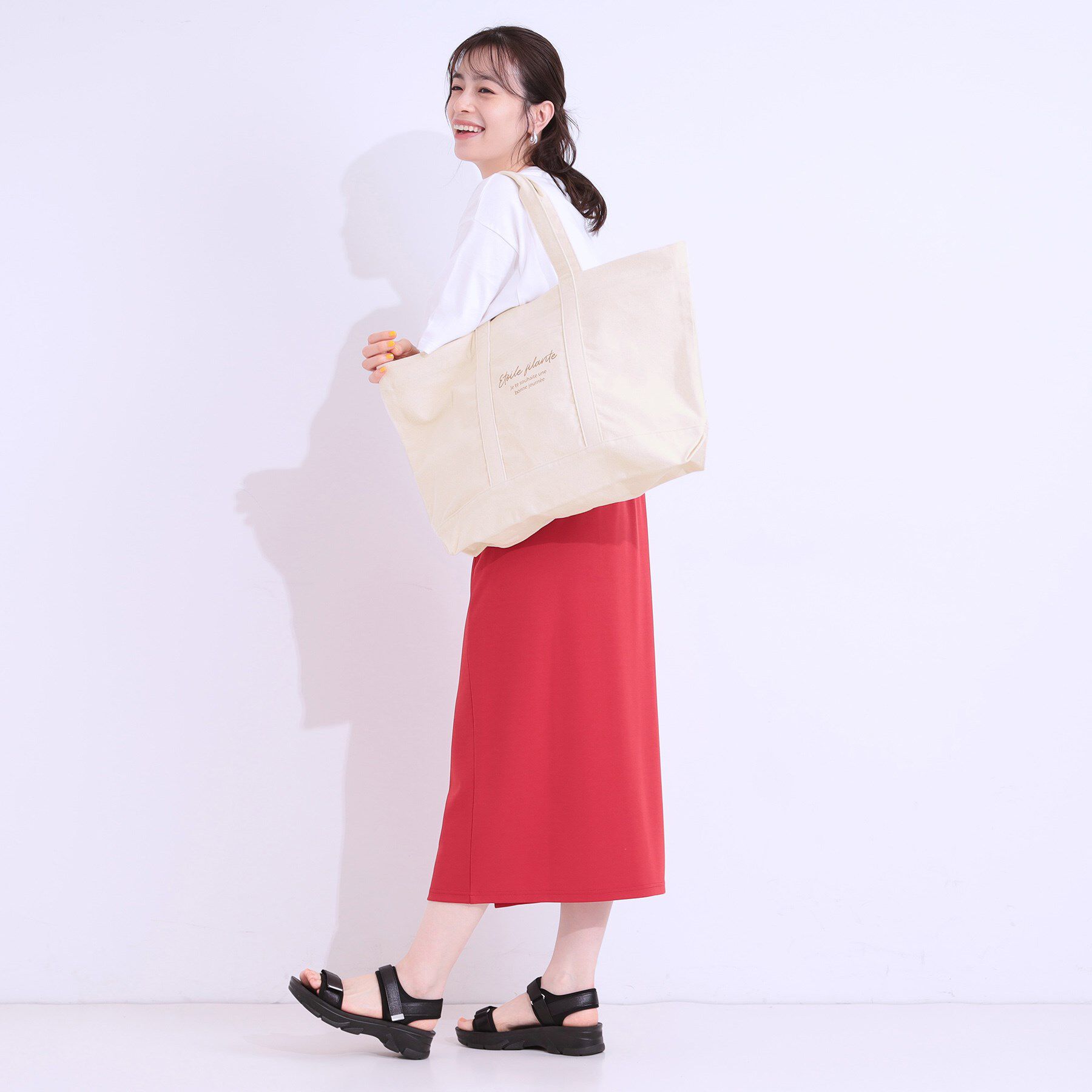 SHOO･LA･RUE「ビッグハンププリントトートバッグ」|トートバッグ|