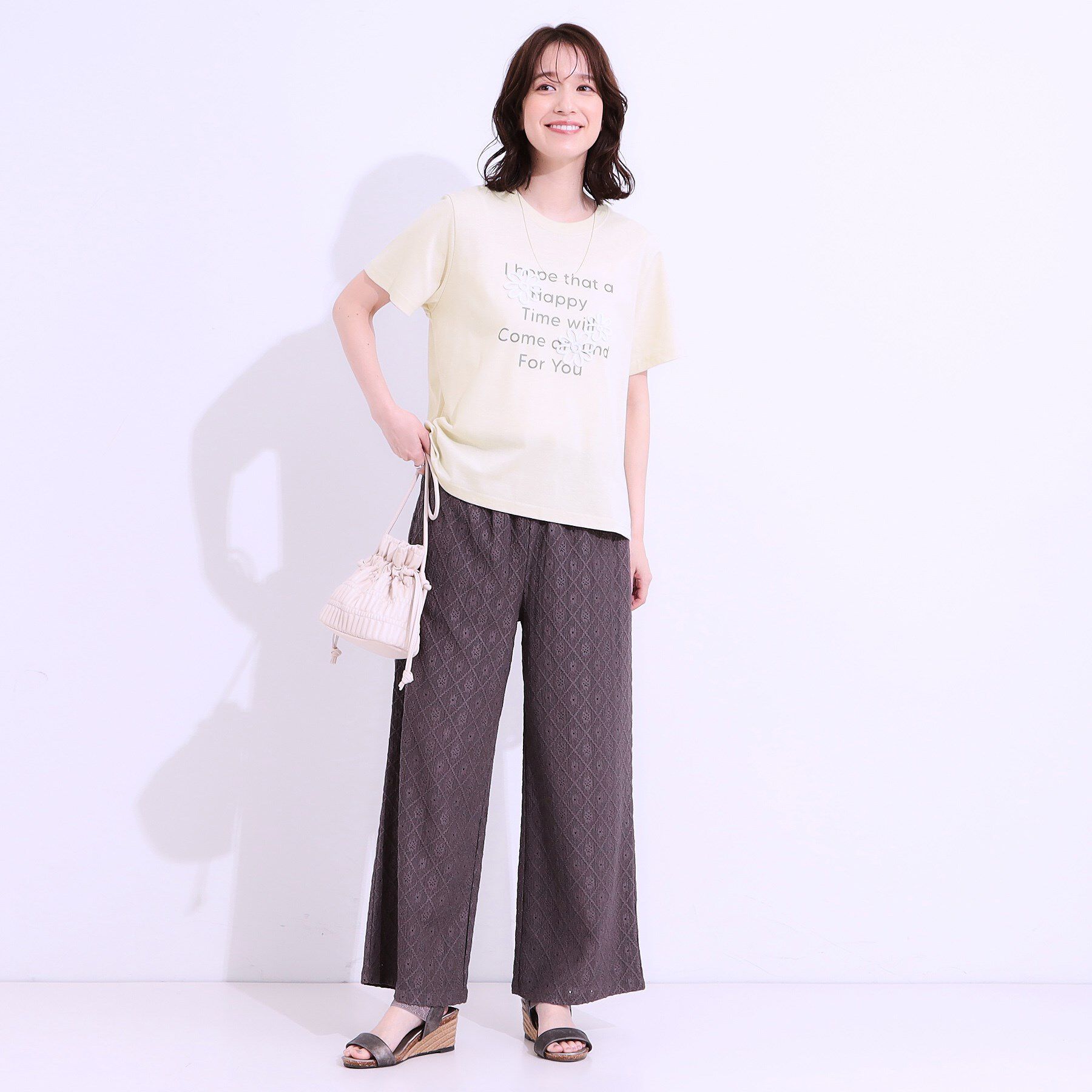 SHOO･LA･RUE「【S-LL】選べる4柄 デザイン刺繍アソートTシャツ」|Tシャツ・カットソー|