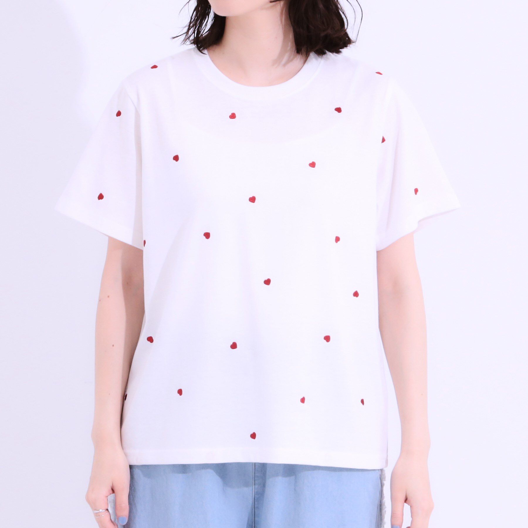 SHOO･LA･RUE「【S-LL】選べる4柄 デザイン刺繍アソートTシャツ」|Tシャツ・カットソー|