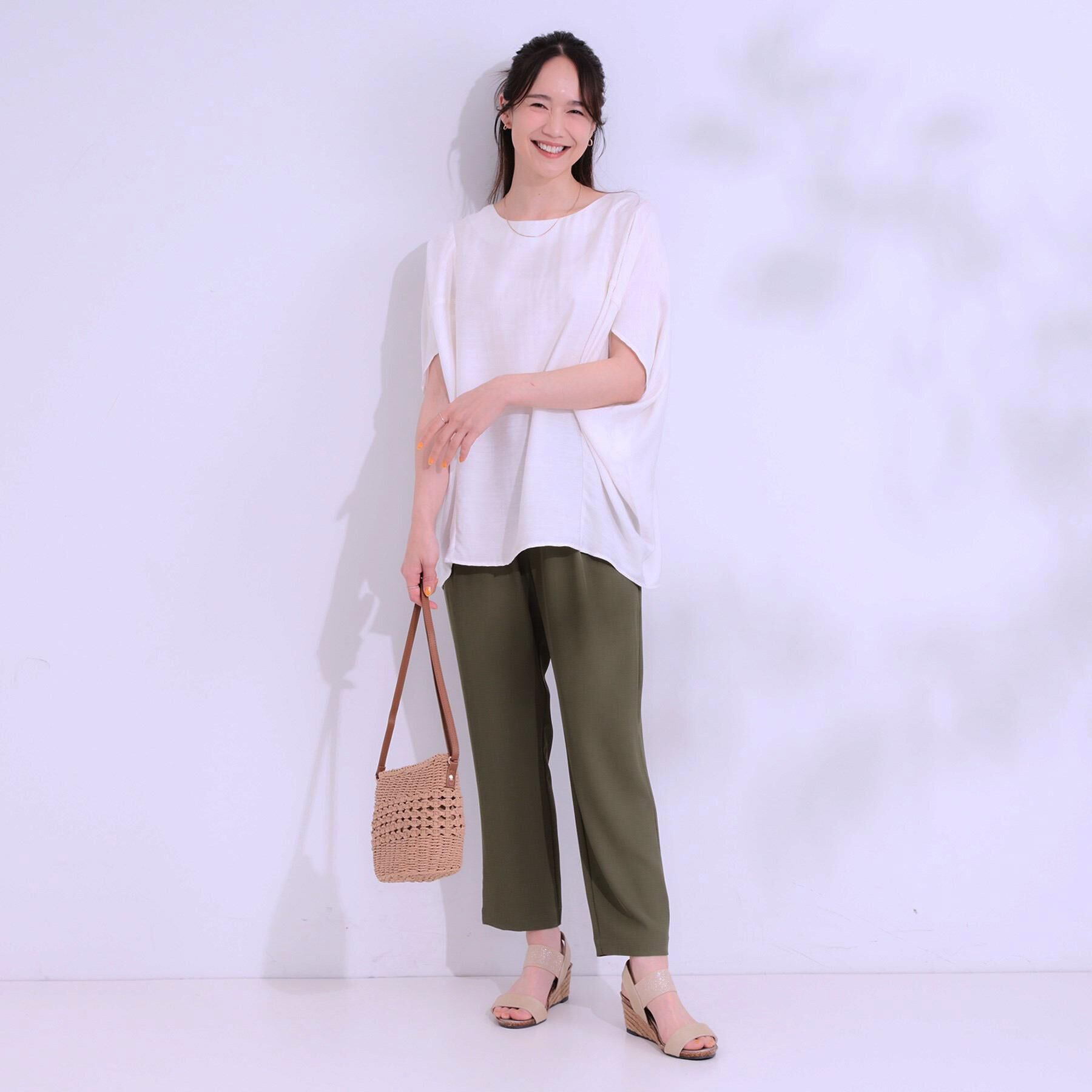 SHOO･LA･RUE「【S-LL/ひんやり/体型カバー】ゆるシルエットが心地よい ドルマンブラウス」|シャツ・ブラウス|