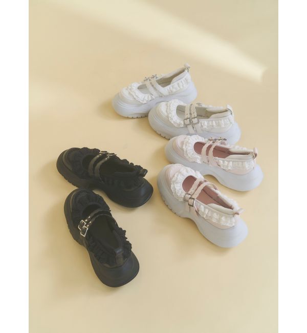merry jenny「frill mary jane metal sneakers」|スニーカー|
