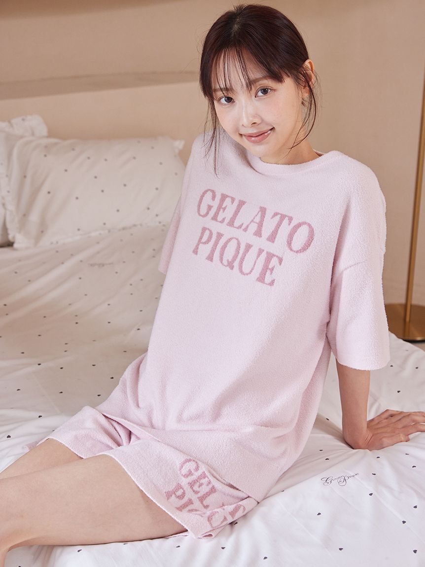 gelato pique「スムーズィーロゴジャガードプルオーバー&ショートパンツセット」|ルームウェア|