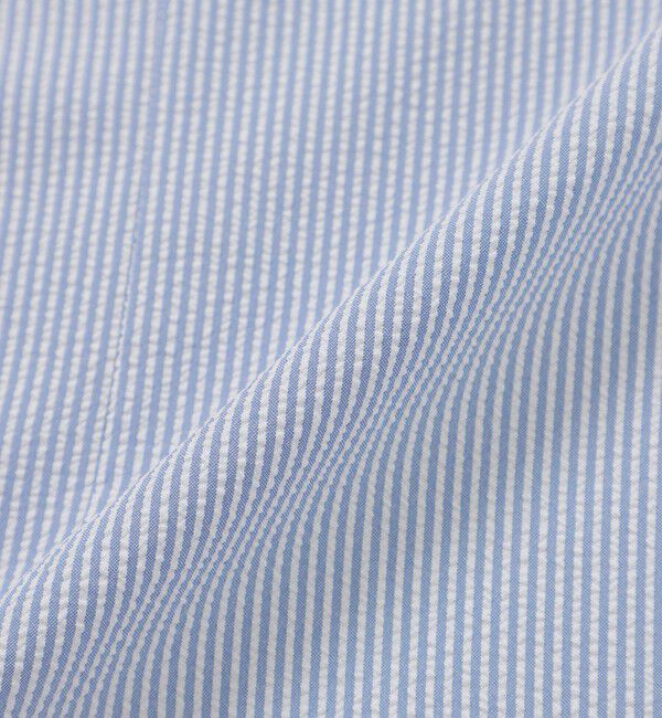 MACKINTOSH PHILOSOPHY「【WEB&一部店舗限定】トロッター スクエアボタンダウン半袖シャツ サッカーストライプ」|シャツ・ブラウス|
