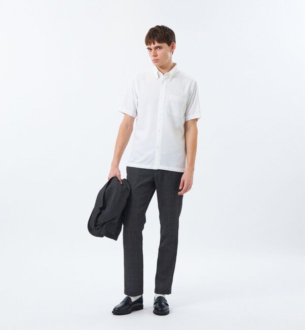 MACKINTOSH PHILOSOPHY「【WEB&一部店舗限定】トロッター スクエアボタンダウン半袖シャツ サッカーストライプ」|シャツ・ブラウス|