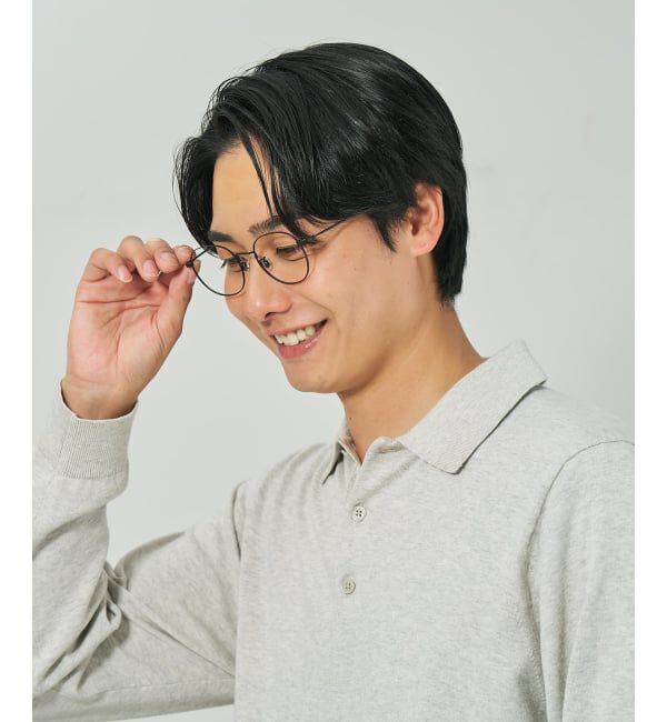  「ボストン型 メガネ｜中顔面短縮みえメガネ メタルフレーム 伊達 Zoff｜FASHION METAL レンズ交換券付」|メガネ|