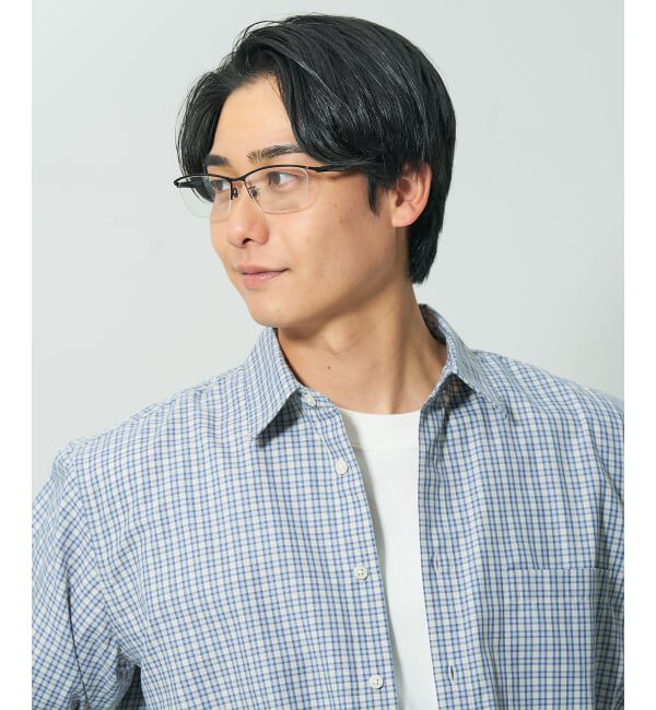  「スクエア型 メガネ | 横長 軽量 伊達めがね レンズ交換 おしゃれ 読書 ビジネス STANDARD レンズ交換券付」|メガネ|