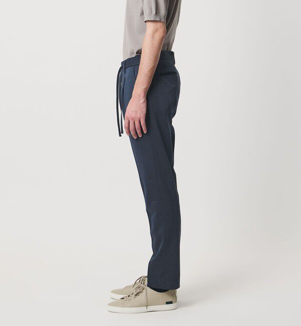 UNITED ARROWS「ジャージー スリムテーパード サイドシャーリング 1プリーツ スラックス」|スラックス|