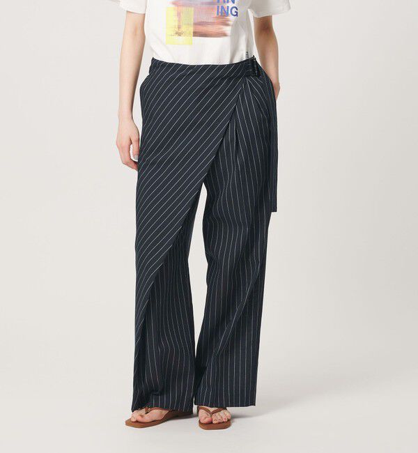 BEAUTY&YOUTH UNITED ARROWS「フロントラップ ベルト パンツ ウォッシャブル」|その他|NAVY