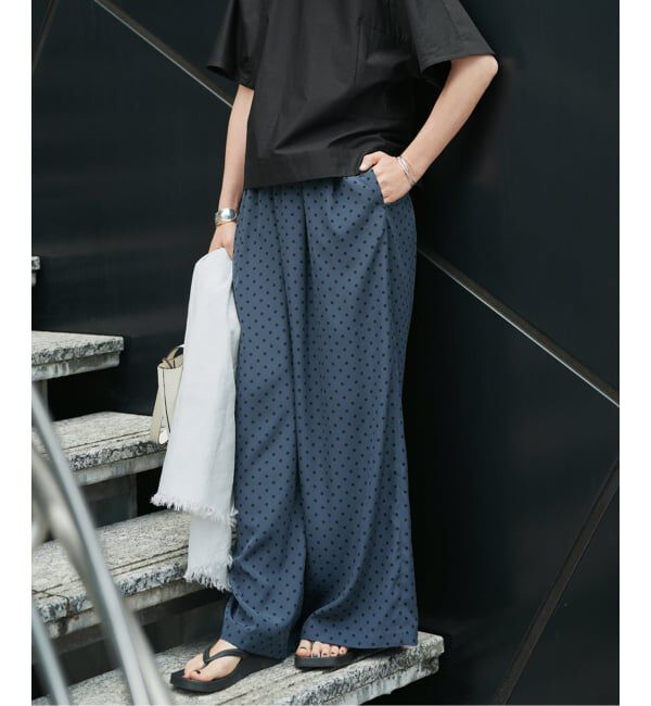 VERMEIL par iena「《手洗い可》ドットワイドパンツ」|その他|