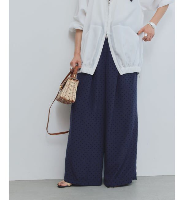 VERMEIL par iena「《手洗い可》ドットワイドパンツ」|その他|