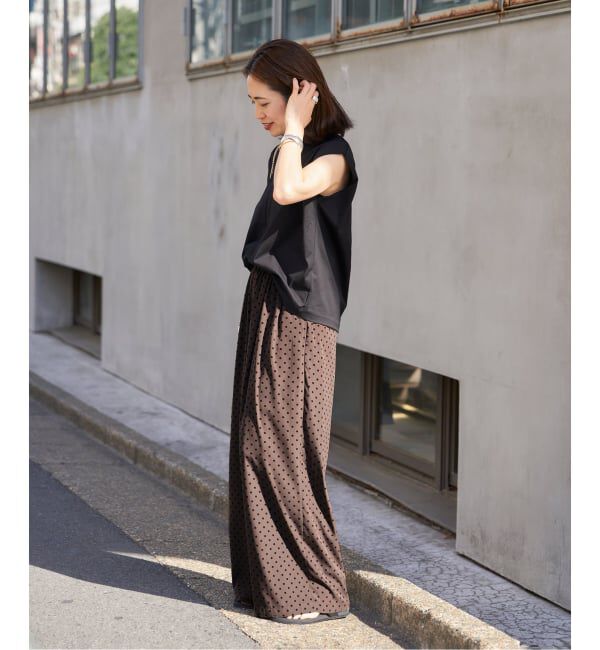 VERMEIL par iena「《手洗い可》ドットワイドパンツ」|その他|