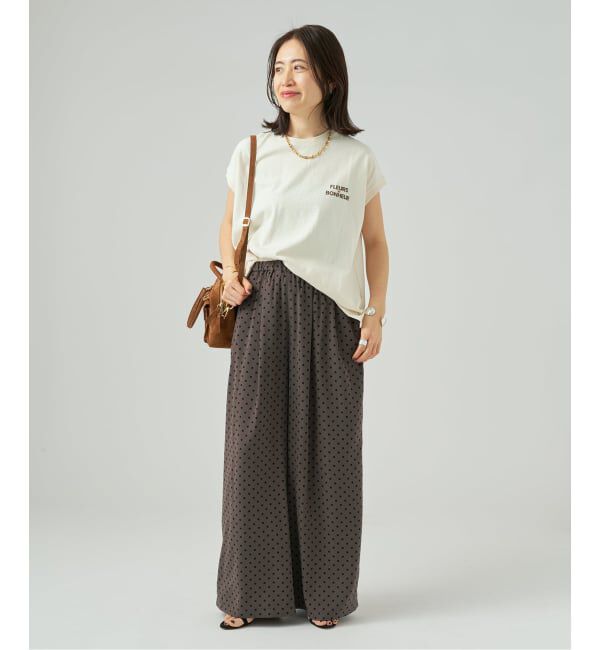 VERMEIL par iena「《手洗い可》ドットワイドパンツ」|その他|
