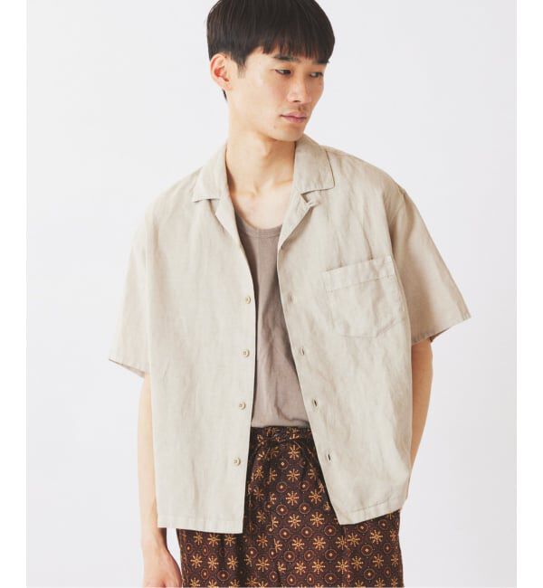 JOURNAL STANDARD relume「《予約》European Flax / ヨーロピアンフラックス ガーメントダイ 半袖シャツ」|シャツ・ブラウス|