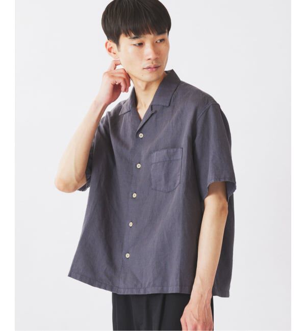 JOURNAL STANDARD relume「《予約》European Flax / ヨーロピアンフラックス ガーメントダイ 半袖シャツ」|シャツ・ブラウス|