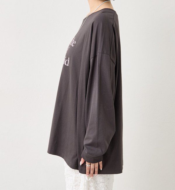  「配色BIGロゴロングTシャツ」|Tシャツ・カットソー|