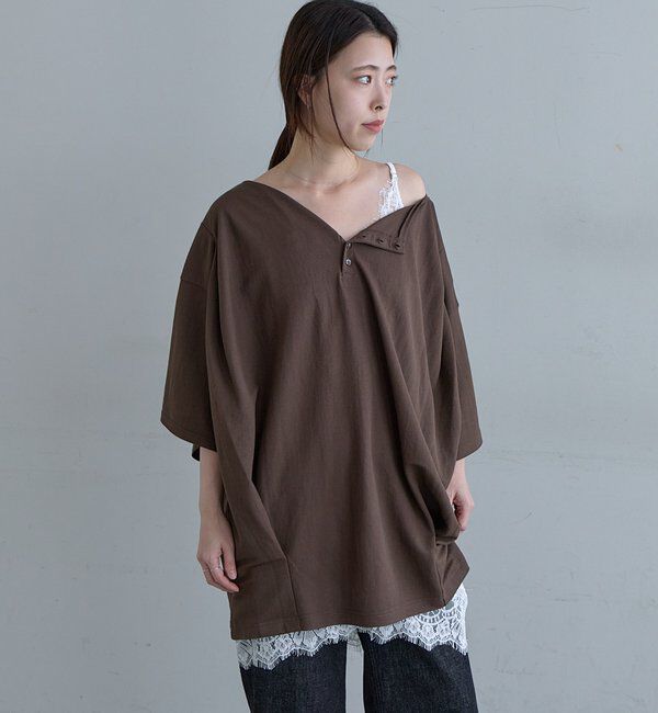  「2WAYヘンリーBIGTee」|Tシャツ・カットソー|