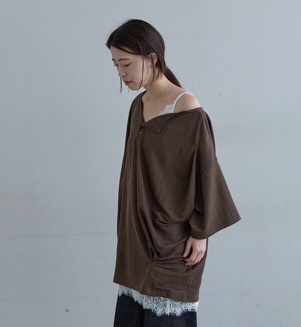  「2WAYヘンリーBIGTee」|Tシャツ・カットソー|