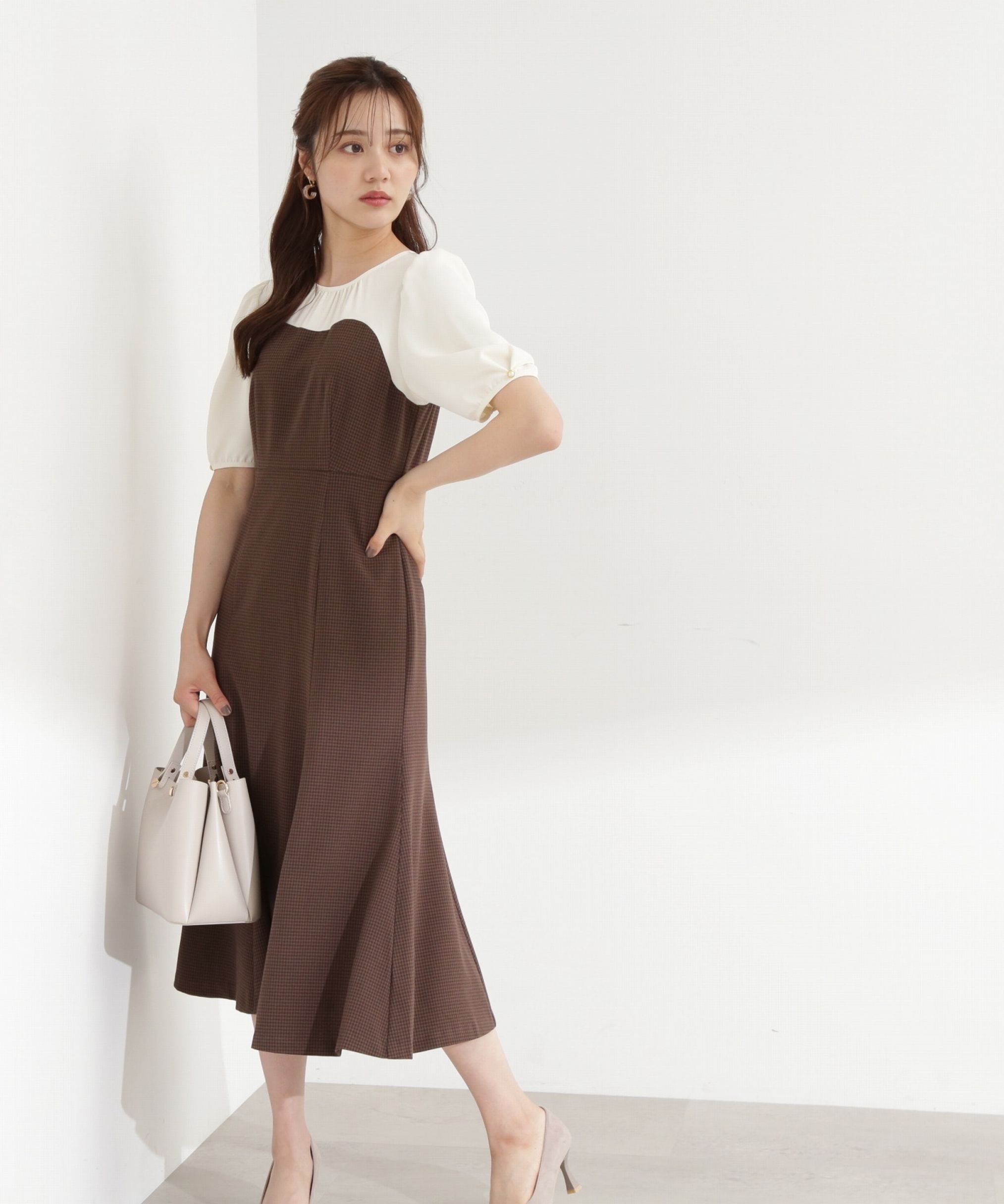 PROPORTION BODY DRESSING「チェックドッキングワンピース」|ワンピース|