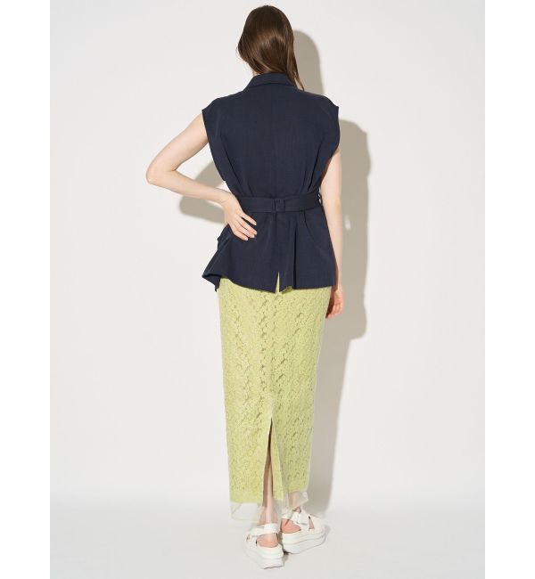 ELENDEEK「EMBROIDERY I-LINE SK」|スカート|