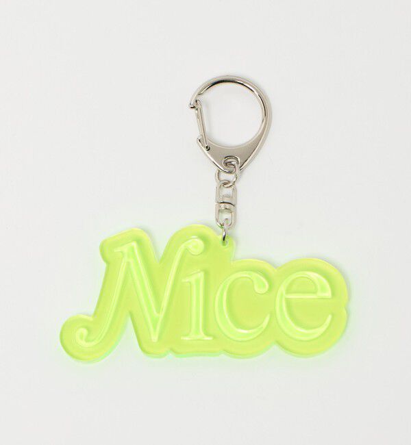 NICE WEATHER「＜NICE WEATHER＞クリア キーホルダー/NICE」|チャーム・キーホルダー|YELLOW