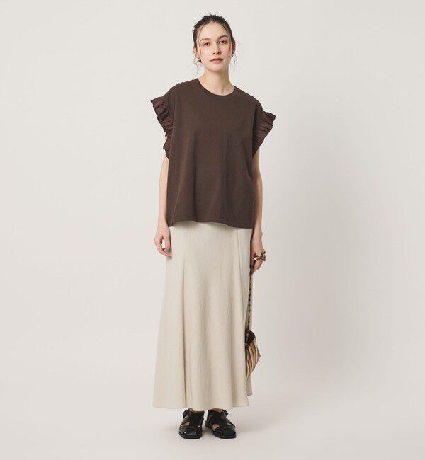 BEAUTY&YOUTH UNITED ARROWS「＜dahl&rsquo;ia＞フリルスリーブ Tシャツ」|Tシャツ・カットソー|
