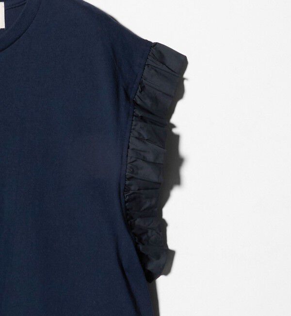 BEAUTY&YOUTH UNITED ARROWS「＜dahl&rsquo;ia＞フリルスリーブ Tシャツ」|Tシャツ・カットソー|