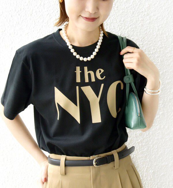 SHIPS for women「【WEB限定】コットン 天竺 ロゴ プリント TEE」|Tシャツ・カットソー|ダークグレー