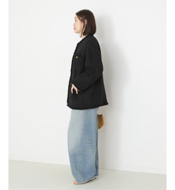 journal standard L'essage「《追加2》GIOLICAツイードBIGジャケット」|ノーカラージャケット|