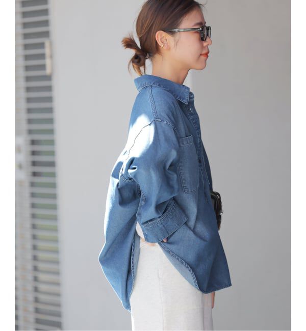JOURNAL STANDARD relume「《WEB限定追加2》デニムプルオーバーシャツ」|シャツ・ブラウス|