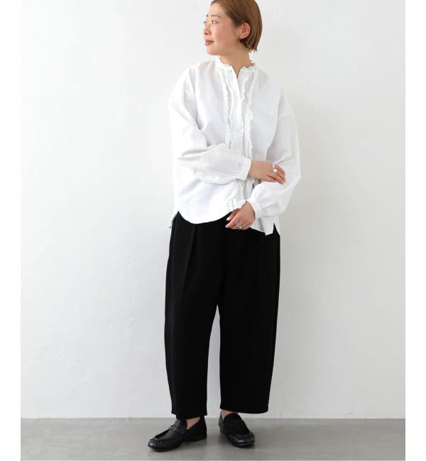 journal standard luxe「《追加》CLシャンブレー フリルブラウス」|シャツ・ブラウス|