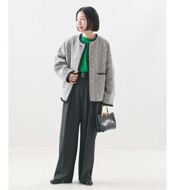 journal standard L'essage「《追加》【一部店舗＆WEB限定】GIOLICATWEED ドルマンジャケット 3」|ノーカラージャケット|