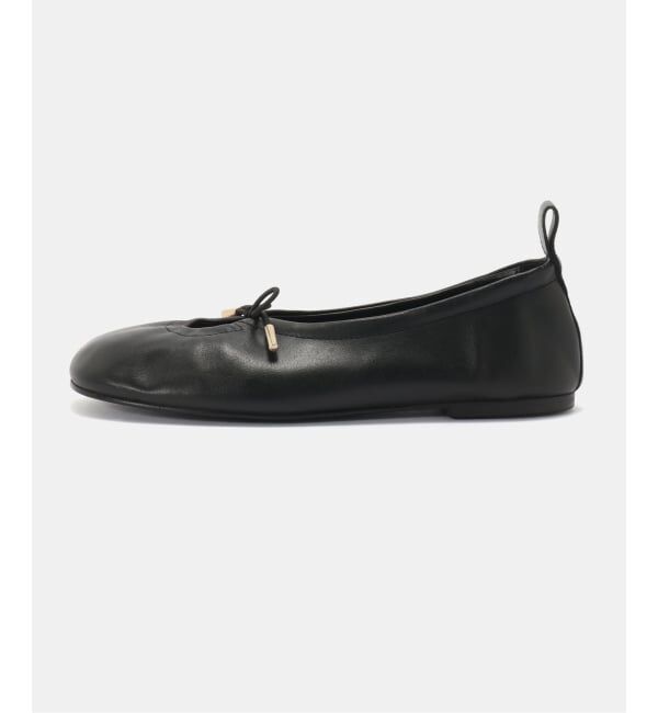 journal standard L'essage「【ALOHAS/アロハス】 Rosalind Black Leather Ballet Fla：バレエシューズ」|バレエシューズ|