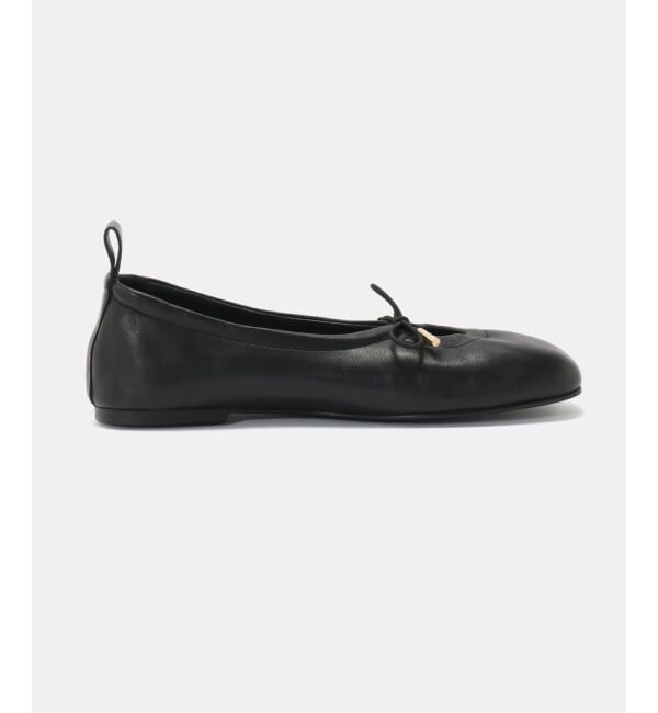 journal standard L'essage「【ALOHAS/アロハス】 Rosalind Black Leather Ballet Fla：バレエシューズ」|バレエシューズ|