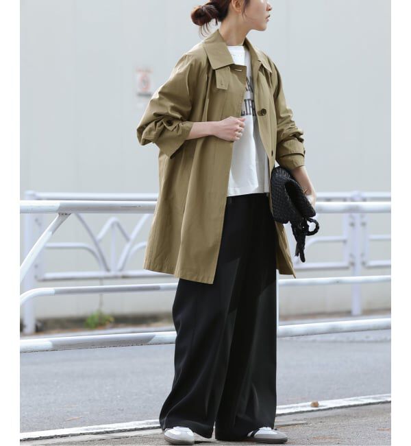 JOURNAL STANDARD relume「《追加》［26SS新作］コットンナイロンAラインステンコート」|ステンカラーコート|