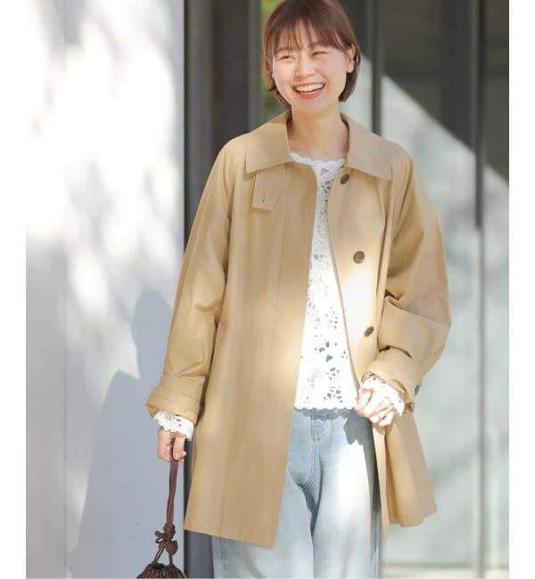 JOURNAL STANDARD relume「《追加》［26SS新作］コットンナイロンAラインステンコート」|ステンカラーコート|