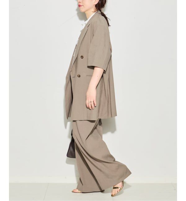 journal standard L'essage「バイオリネン ワイドタックパンツ」|スラックス|