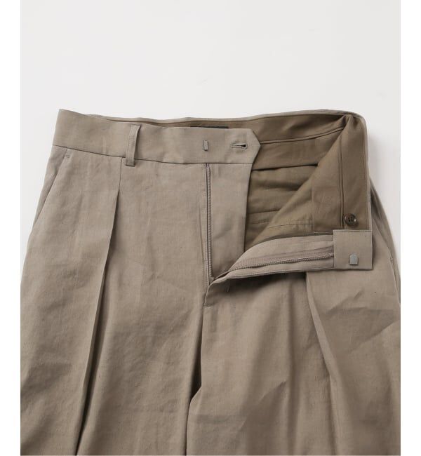 journal standard L'essage「バイオリネン ワイドタックパンツ」|スラックス|