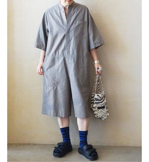 journal standard luxe「C/Cuタイプスタンドカラーハーフオールインワン」|オールインワン|ブラウン B