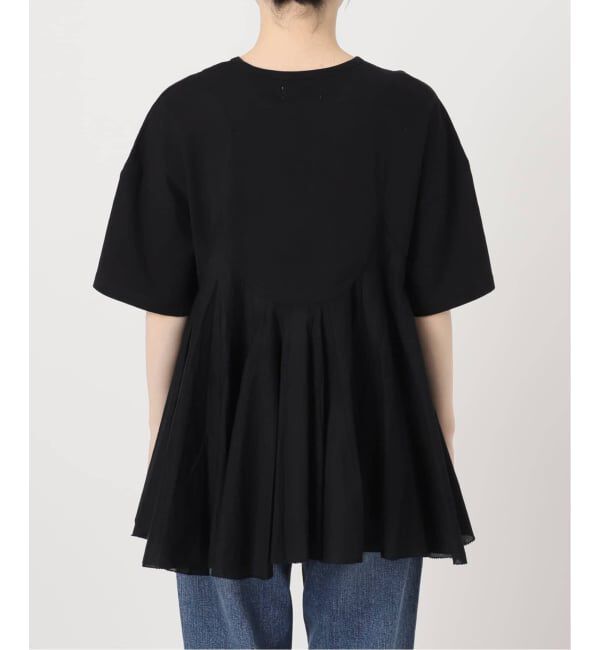 Spick and Span「《一部店舗+WEB限定 / 追加予約》AAYUSHI / アユーシ ペプラムラッフルTシャツ」|Tシャツ・カットソー|