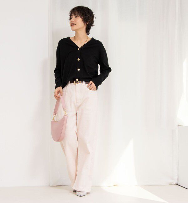 Rie Miller「【RM denim】スリットフレアハイウエストデニム」|デニム|