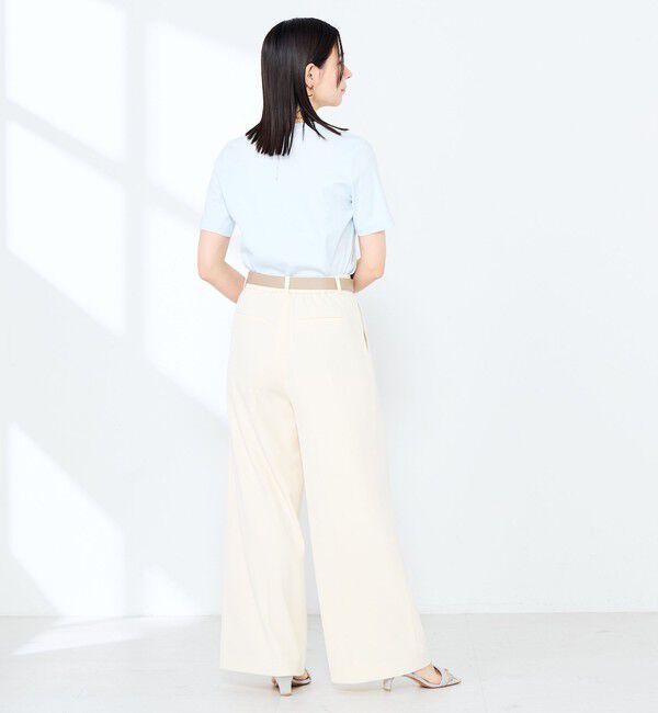 NOLLEY'S sophi「《手洗い可能》W&Wベイシック丈Tシャツ」|Tシャツ・カットソー|