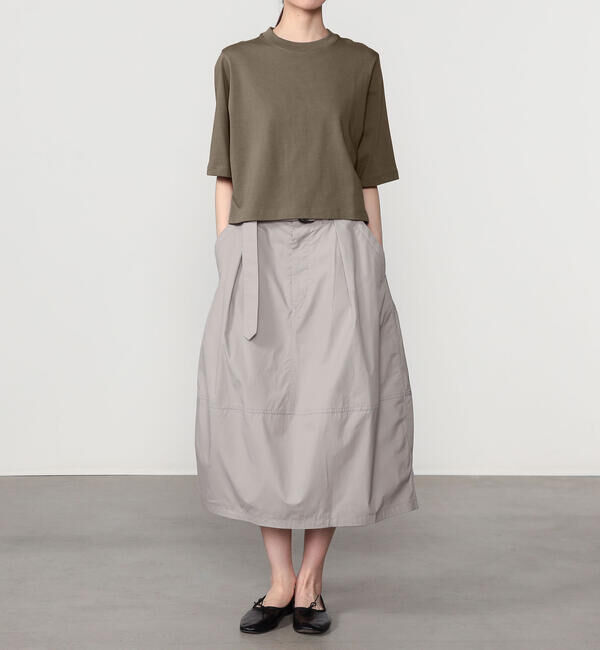 handvaerk「handvaerk | コットン クルーネック半袖Tシャツ SOLID WOMEN」|Tシャツ・カットソー|