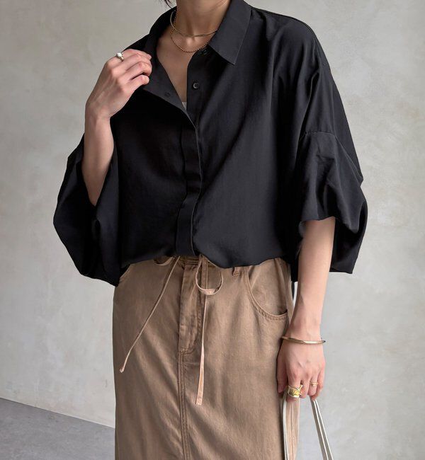  「【WEB限定】タックボリュームスリーブシャツ」|シャツ・ブラウス|