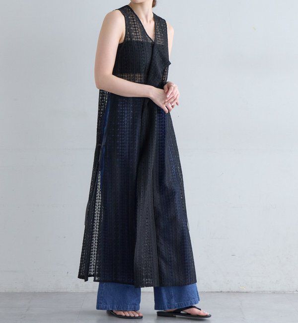  「【一部店舗限定アイテム】パネルレースワンピース」|ワンピース|ブラック