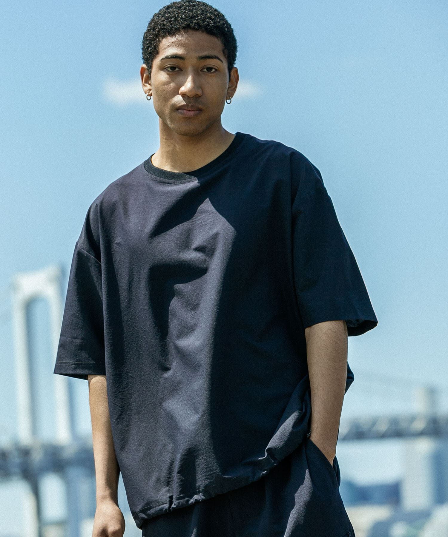 URBAN RESEARCH「COOL DOTS SHORT-SLEEVE T-SHIRTS」|Tシャツ・カットソー|ネイビー