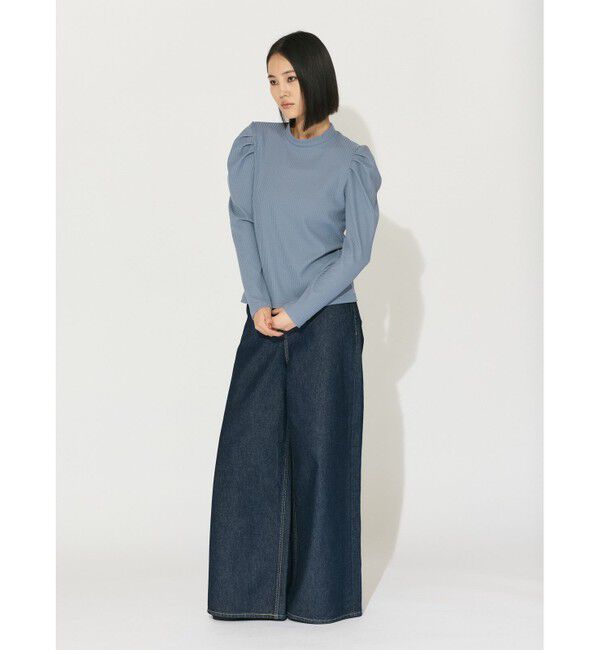 MIDIUMISOLID「MIDIUMISOLID for Ladies パワーショルダーリブプルオーバー」|Tシャツ・カットソー|
