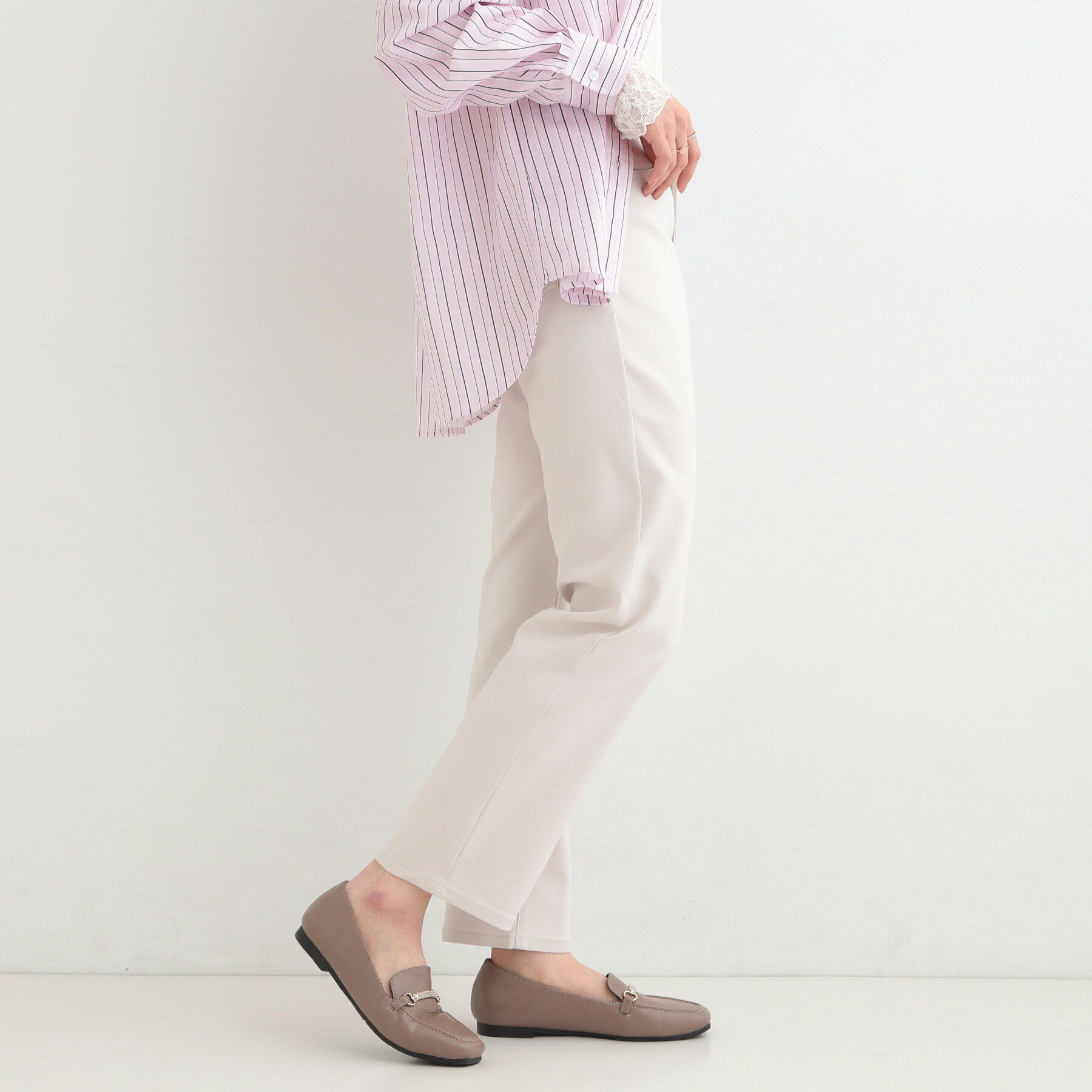 SHOO･LA･RUE「【洗濯機可/SS-LL/ストレッチ】すらっときれい見え 大人のストレッチストレートパンツ」|その他|